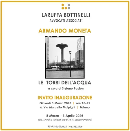 Locandina mostra Armando Moneta - LE TORRI DELL'ACQUA